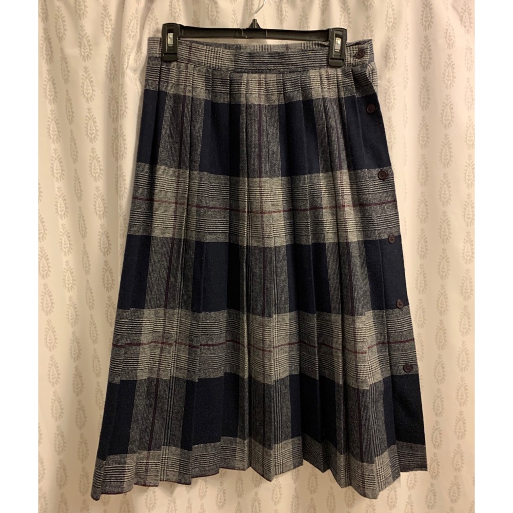 Plaid Vintage Midi Skirt